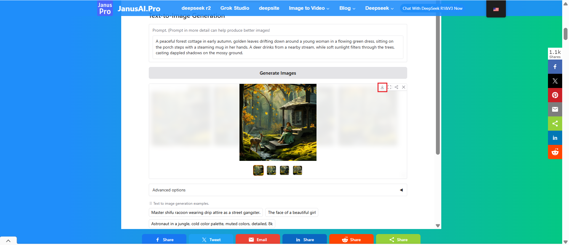 does deepseek generate images