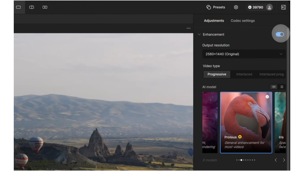 Pilih model AI