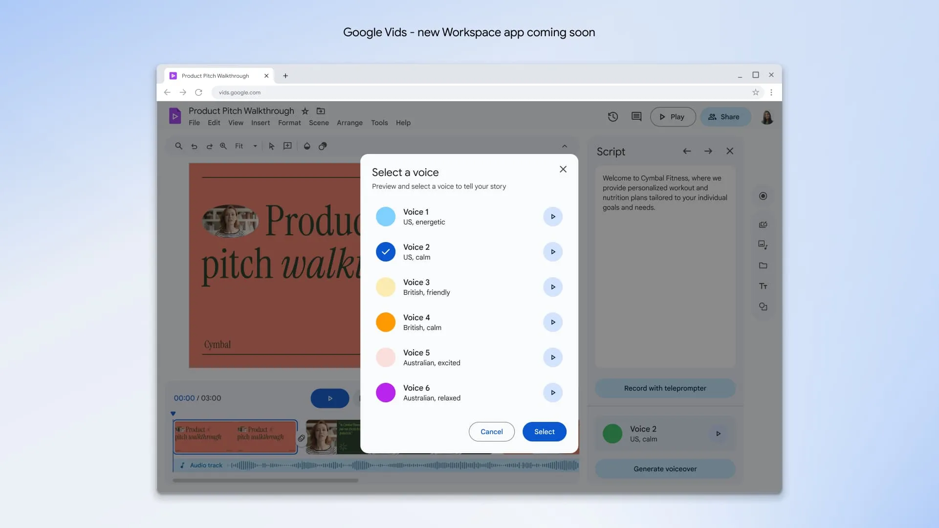 Mostrando como fazer IA vídeos com o Google Vids