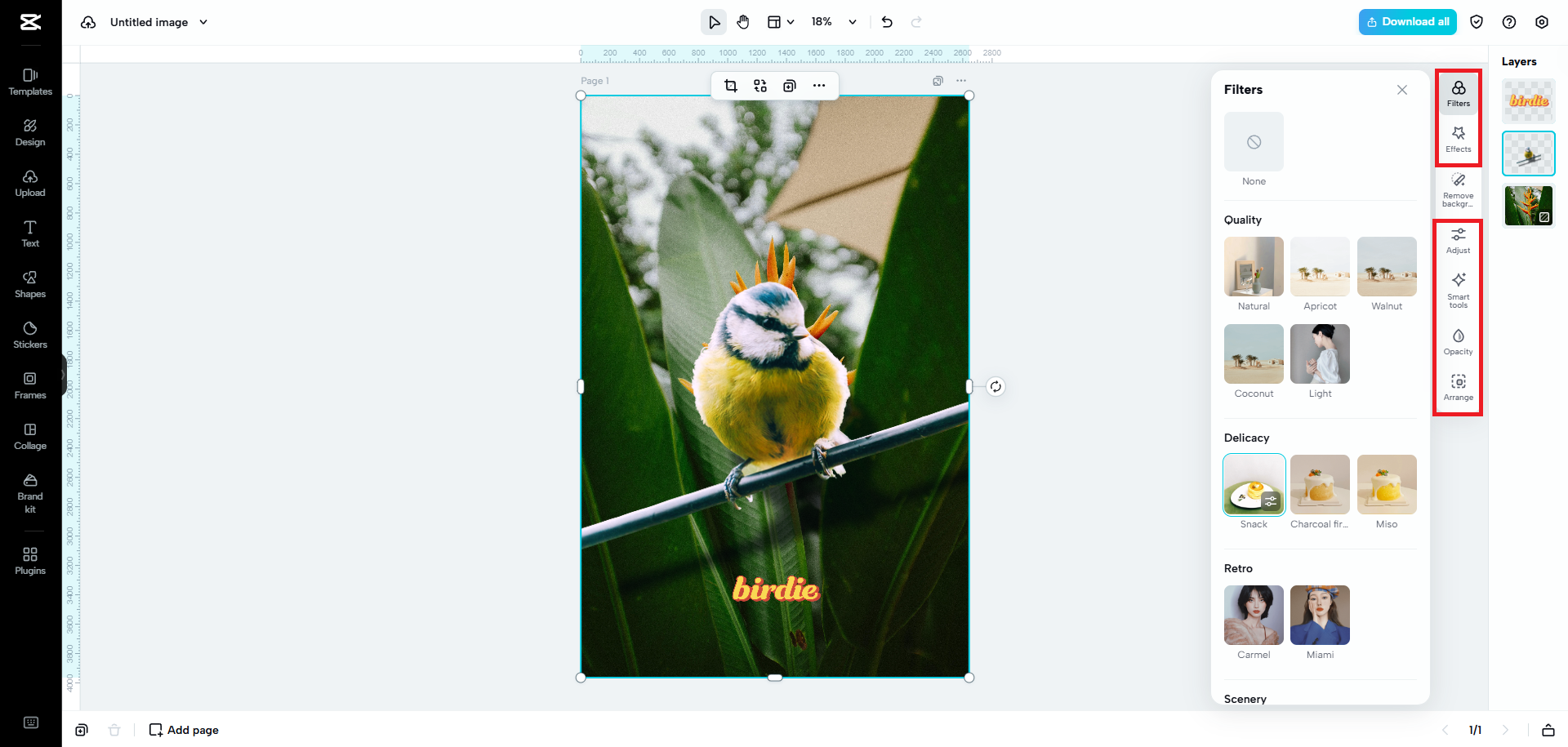 Utilize photo filters, effects, etc.