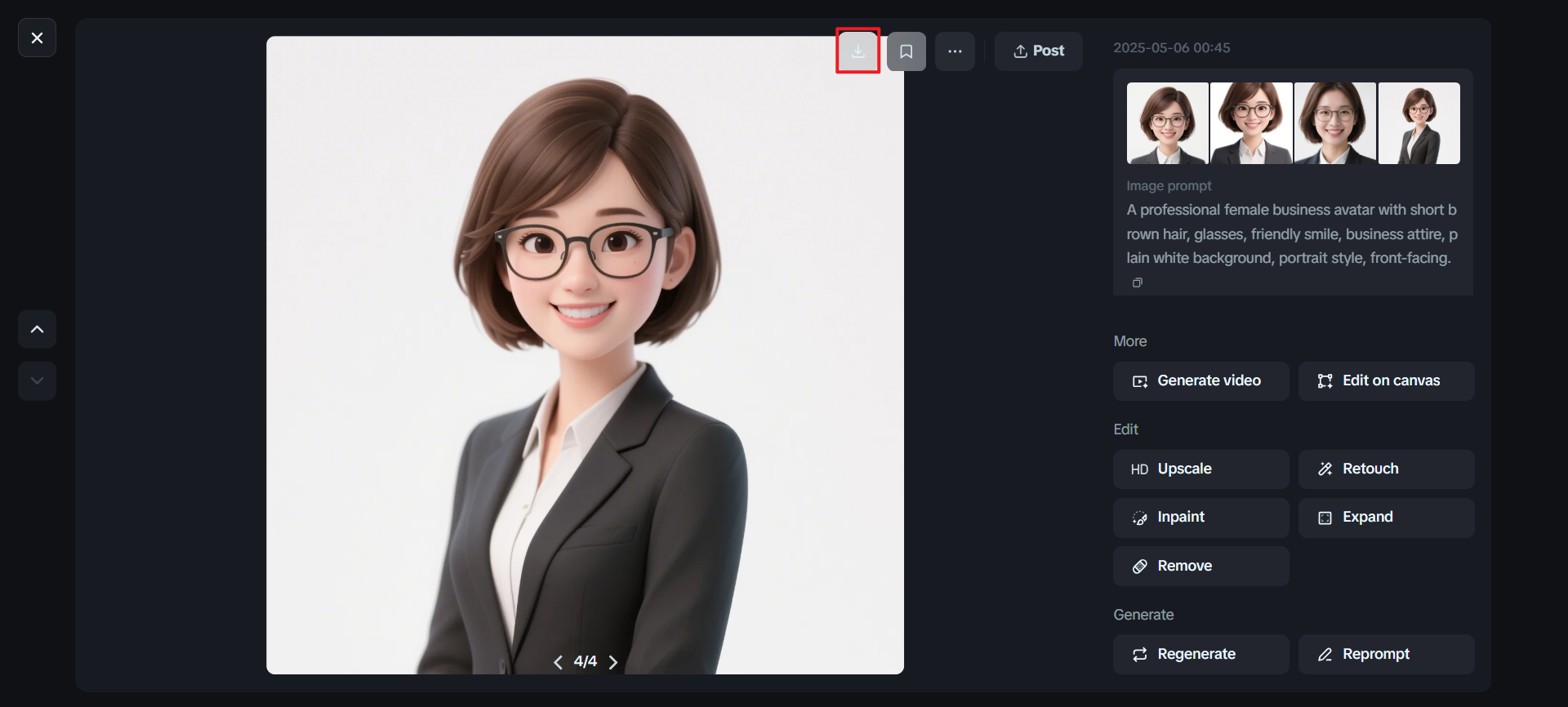 Download the avatar