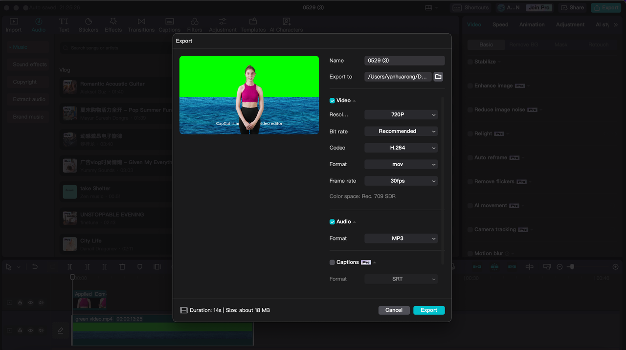 Jak exportovat video v desktopovém video editoru CapCut