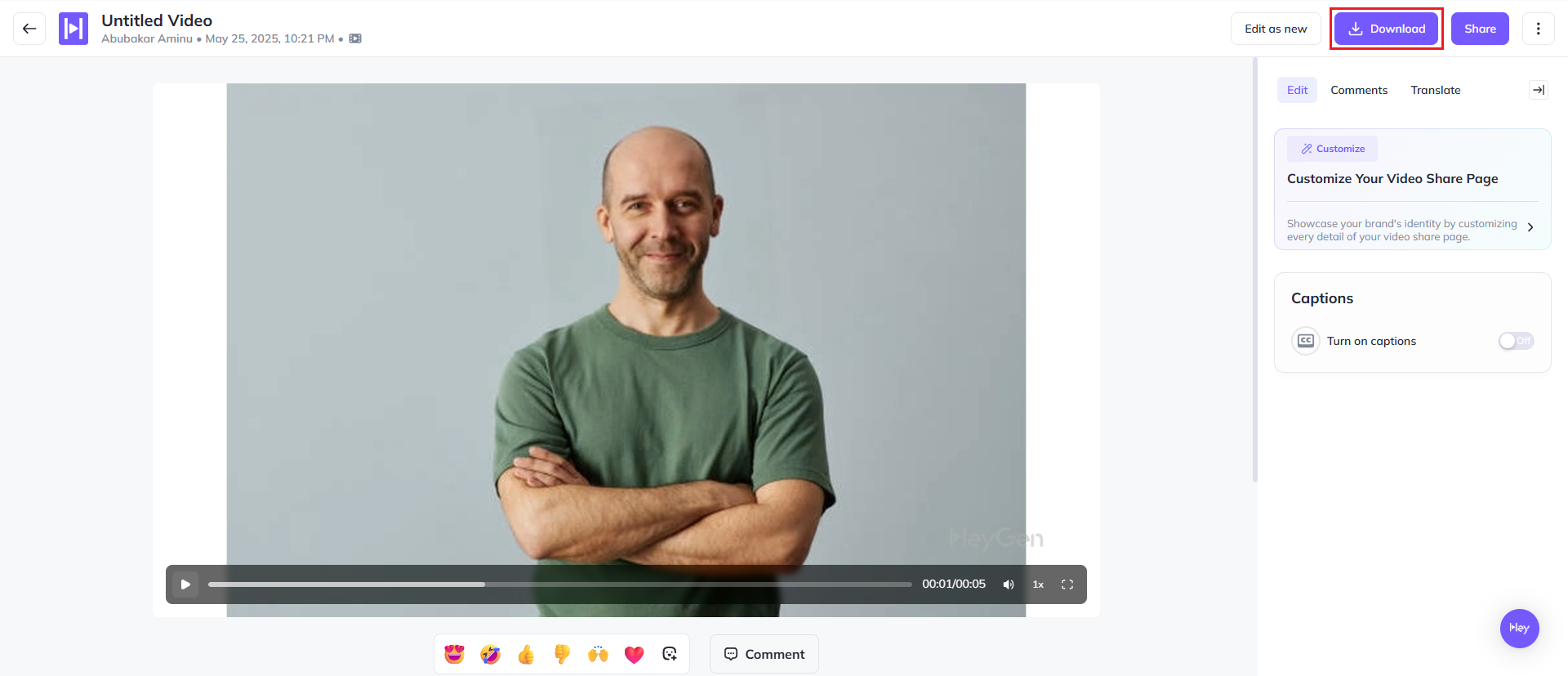 heygen ai pratar foto