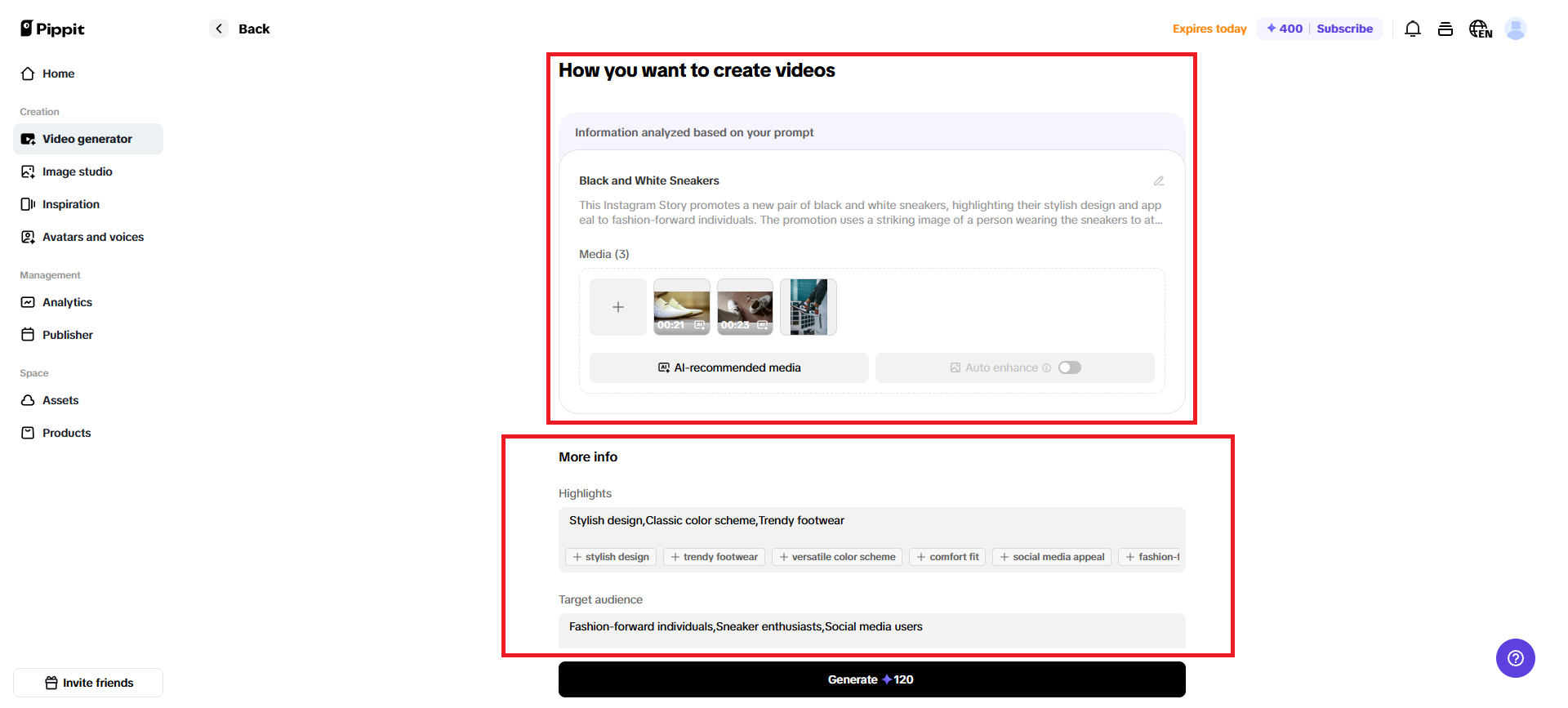 Generate your story content