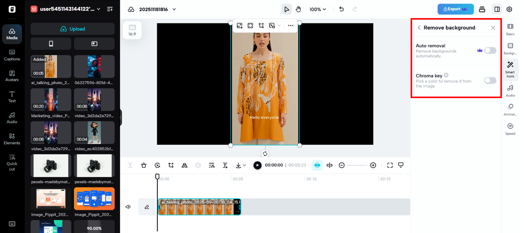 Quick background removal