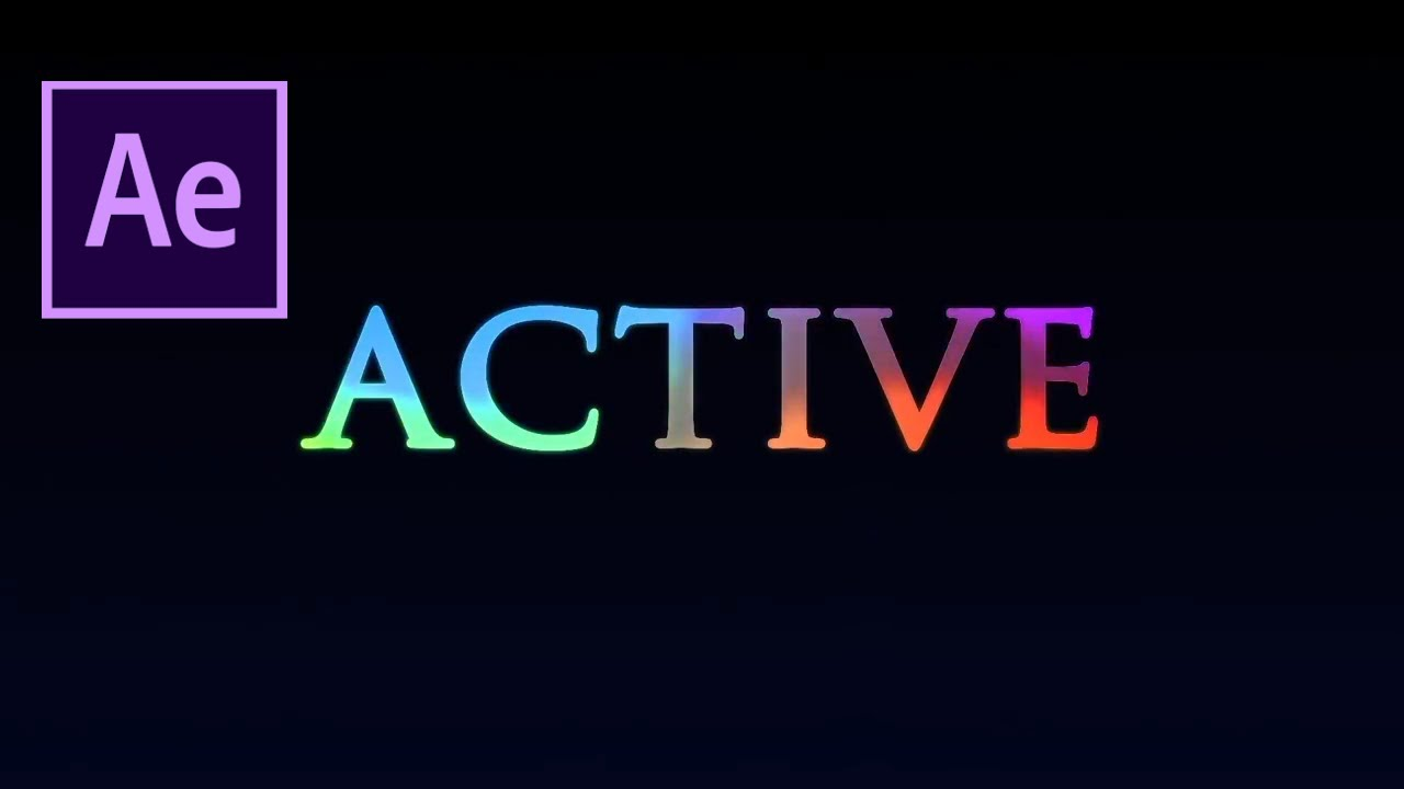 Un text de culoare gradient în After Effects