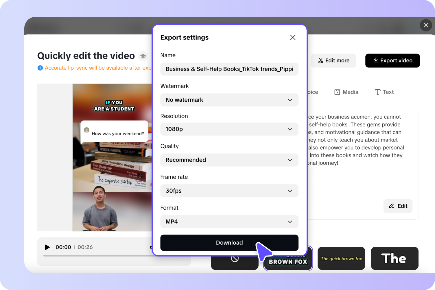  Export and share