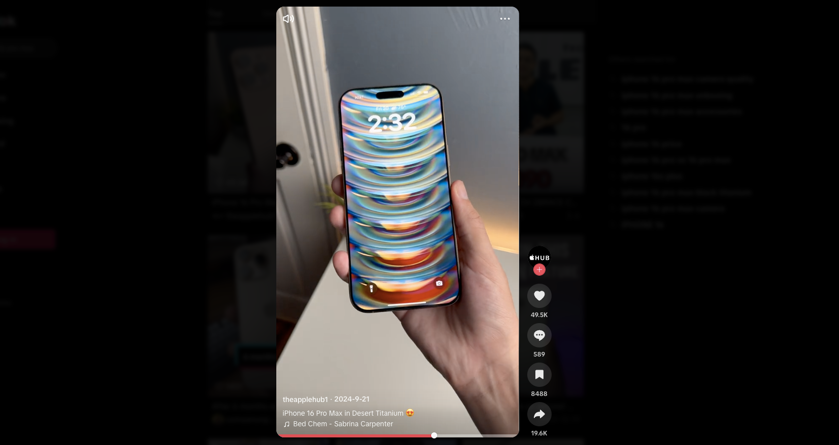 Produkt präsentiert TikTok-Video