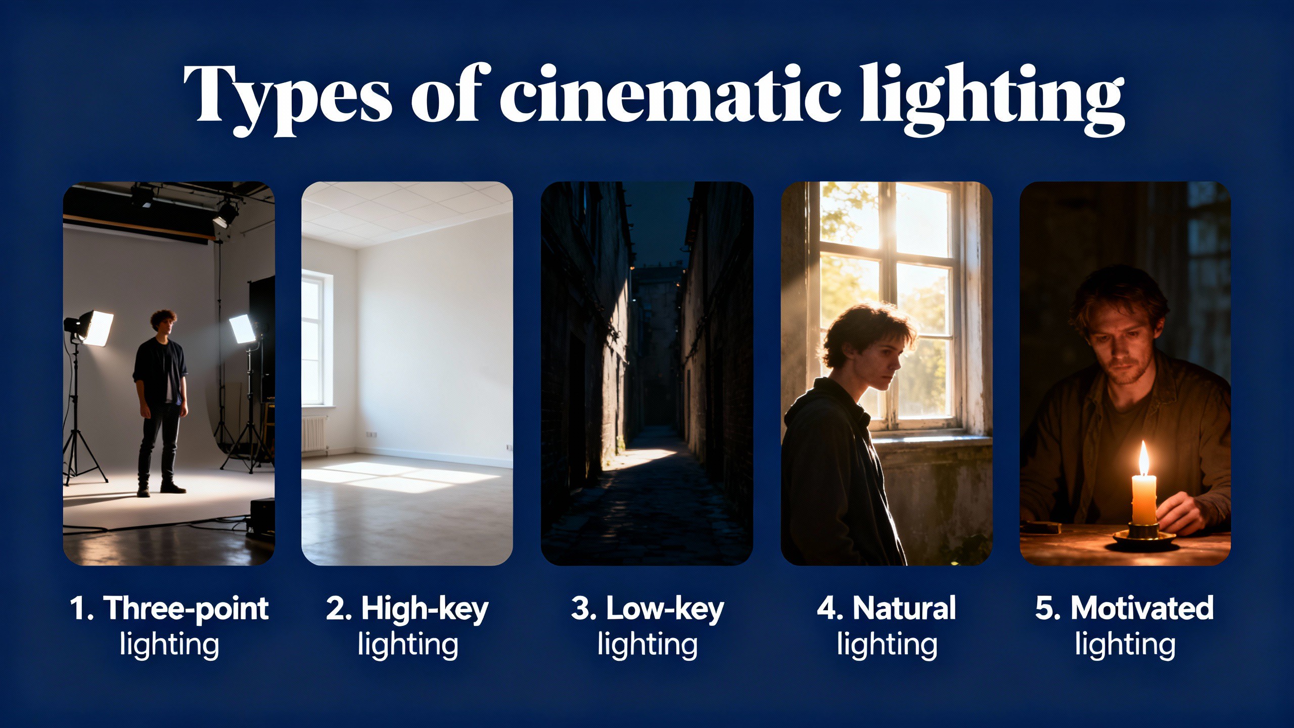 Cinematic lighting types