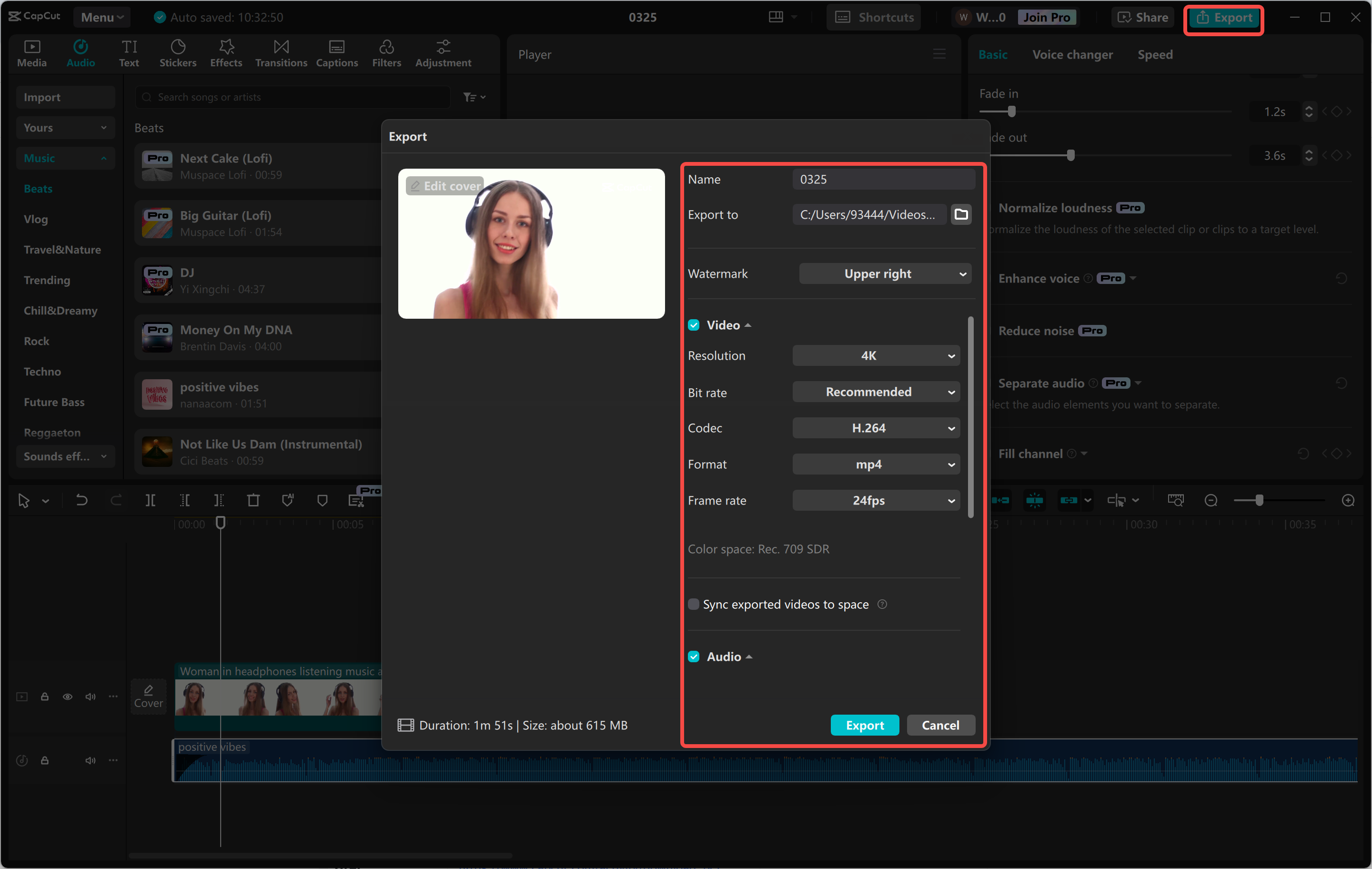 Mengeksport video daripada editor video desktop CapCut