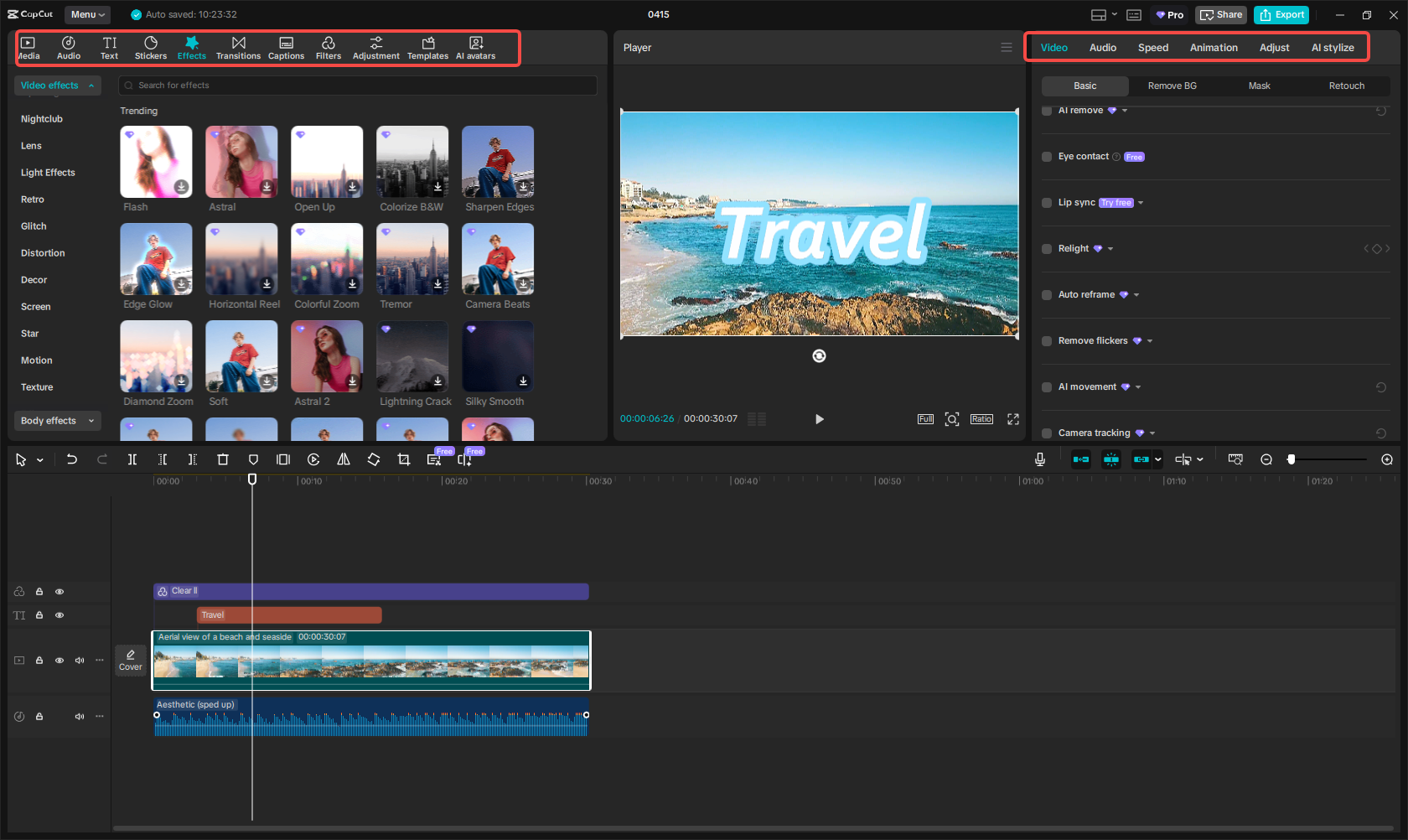 Edit video background