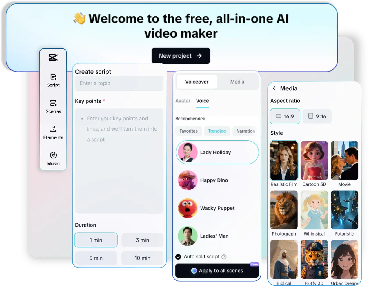 Buat Video Online dengan Video AI Instan