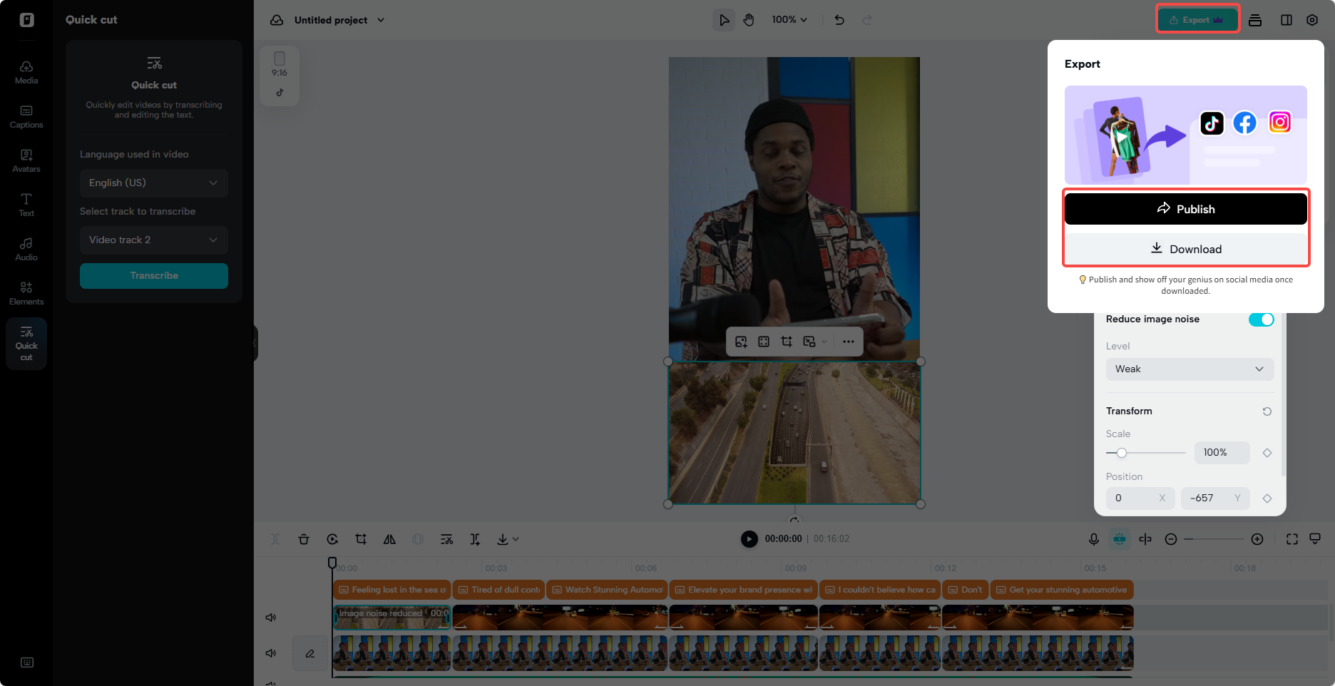 Export your ad