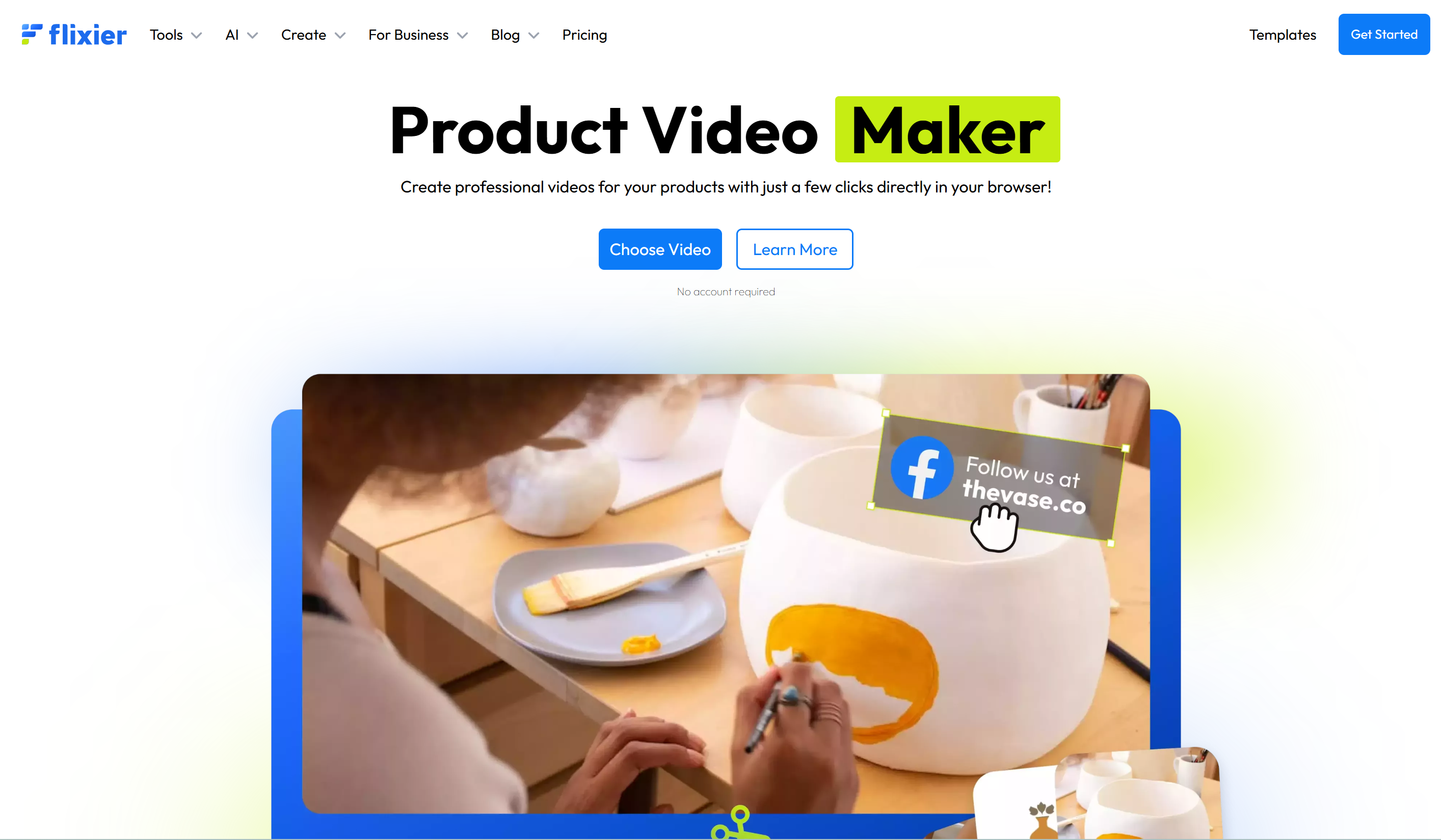 Interfeys ng Flixier - isang napaka-epektibong tool sa paggawa ng video para sa marketing