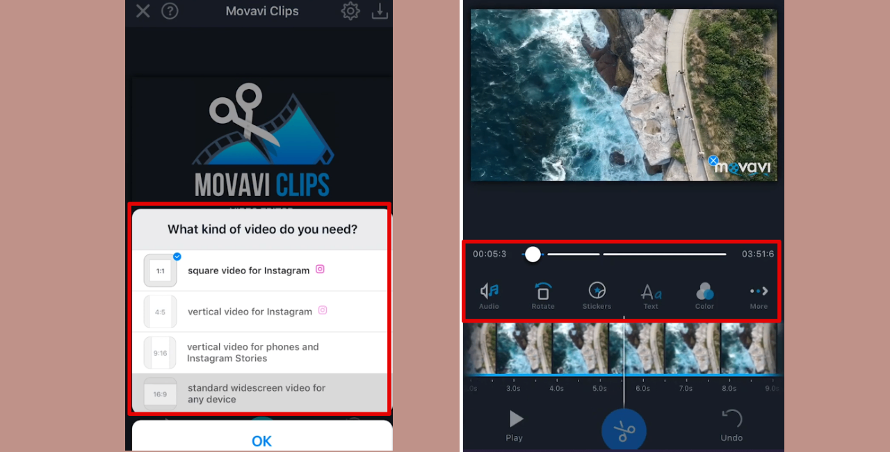 Movavi video editor