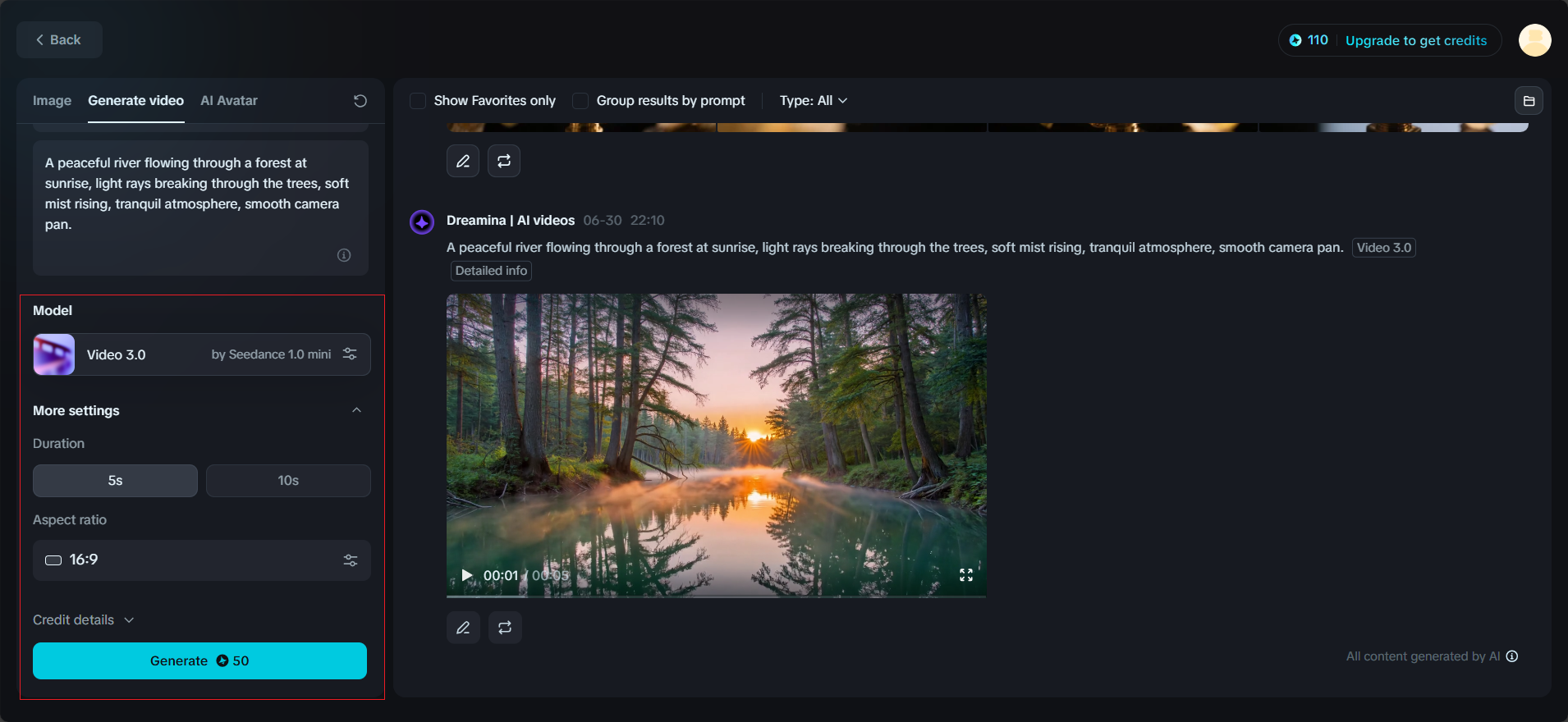 Generate your video