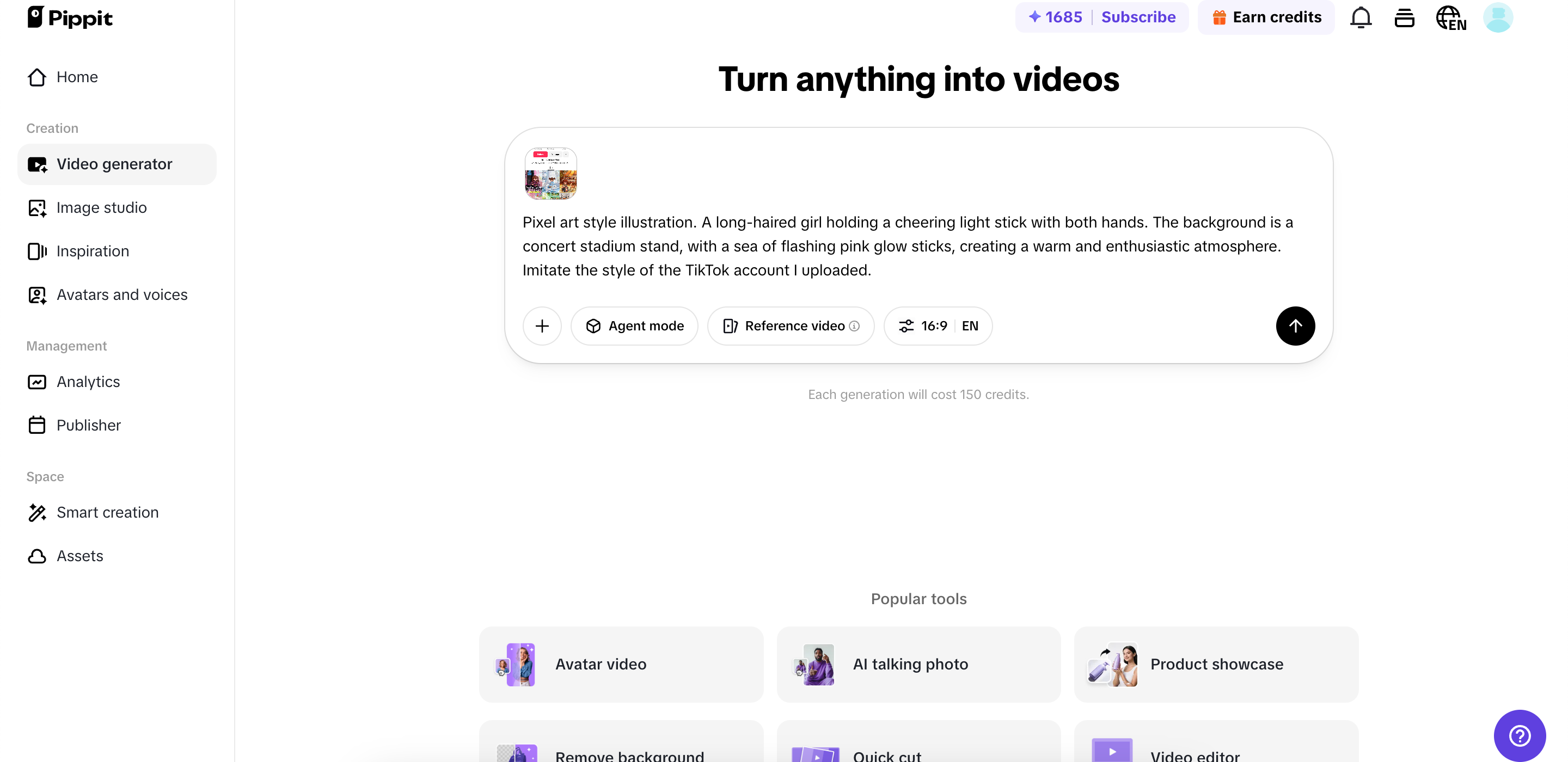 Generate with Pippit