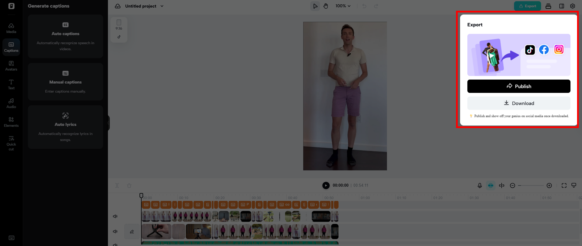 Export your video