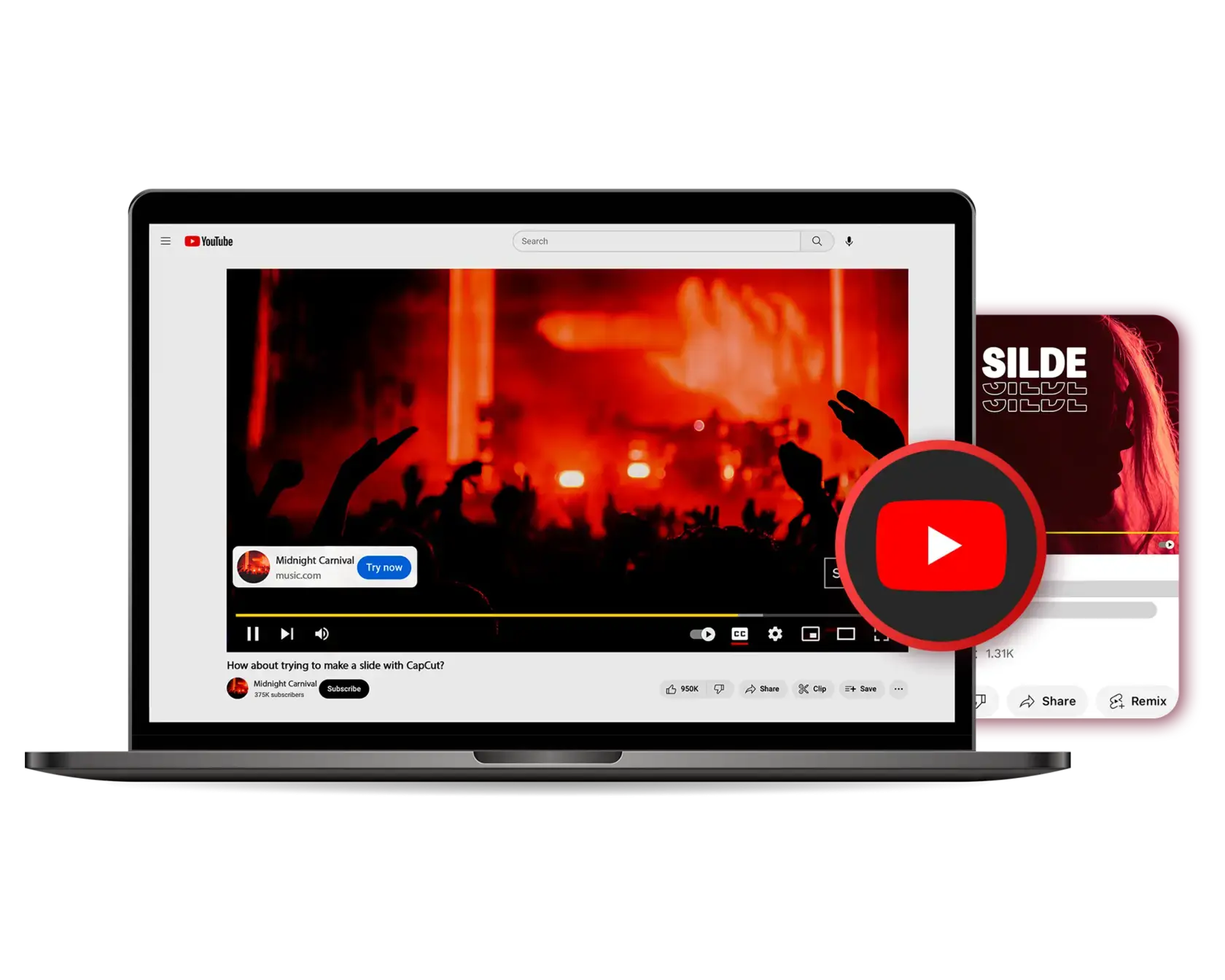 เครื่องทำสไลด์โชว์ YouTube พร้อมเทมเพลต