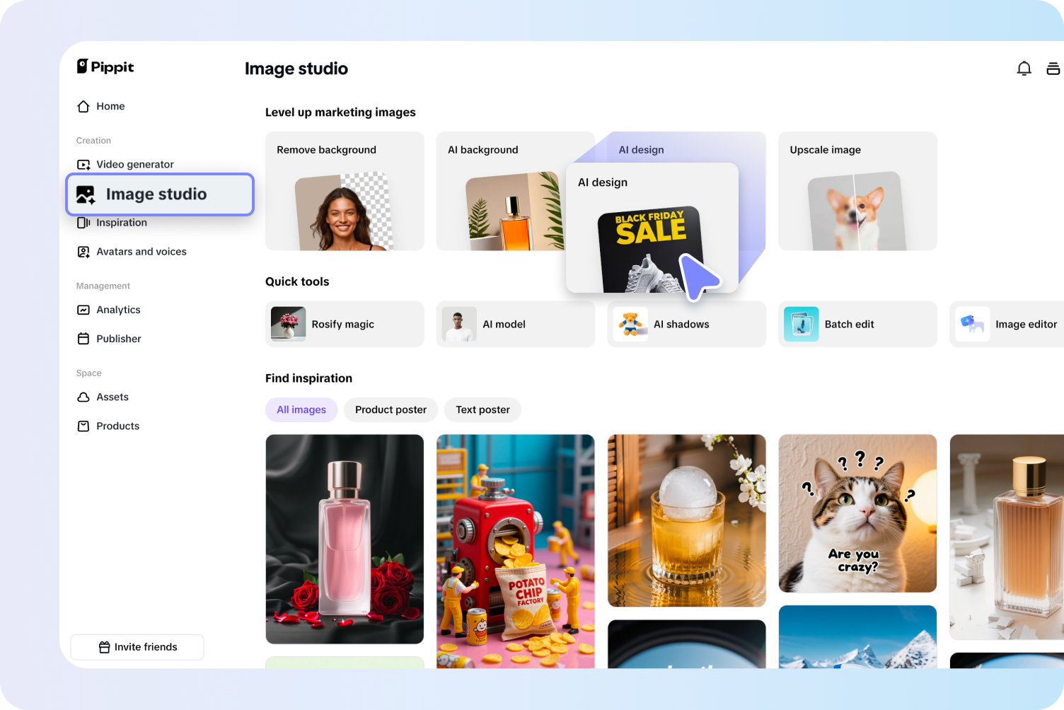 go to the image studio