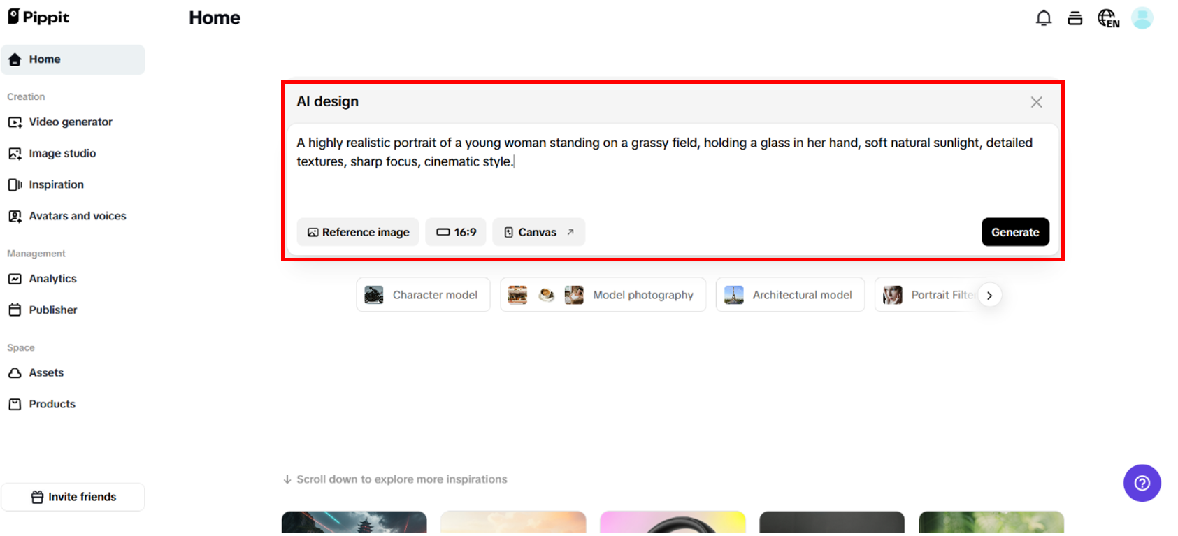 Let AI create & edit