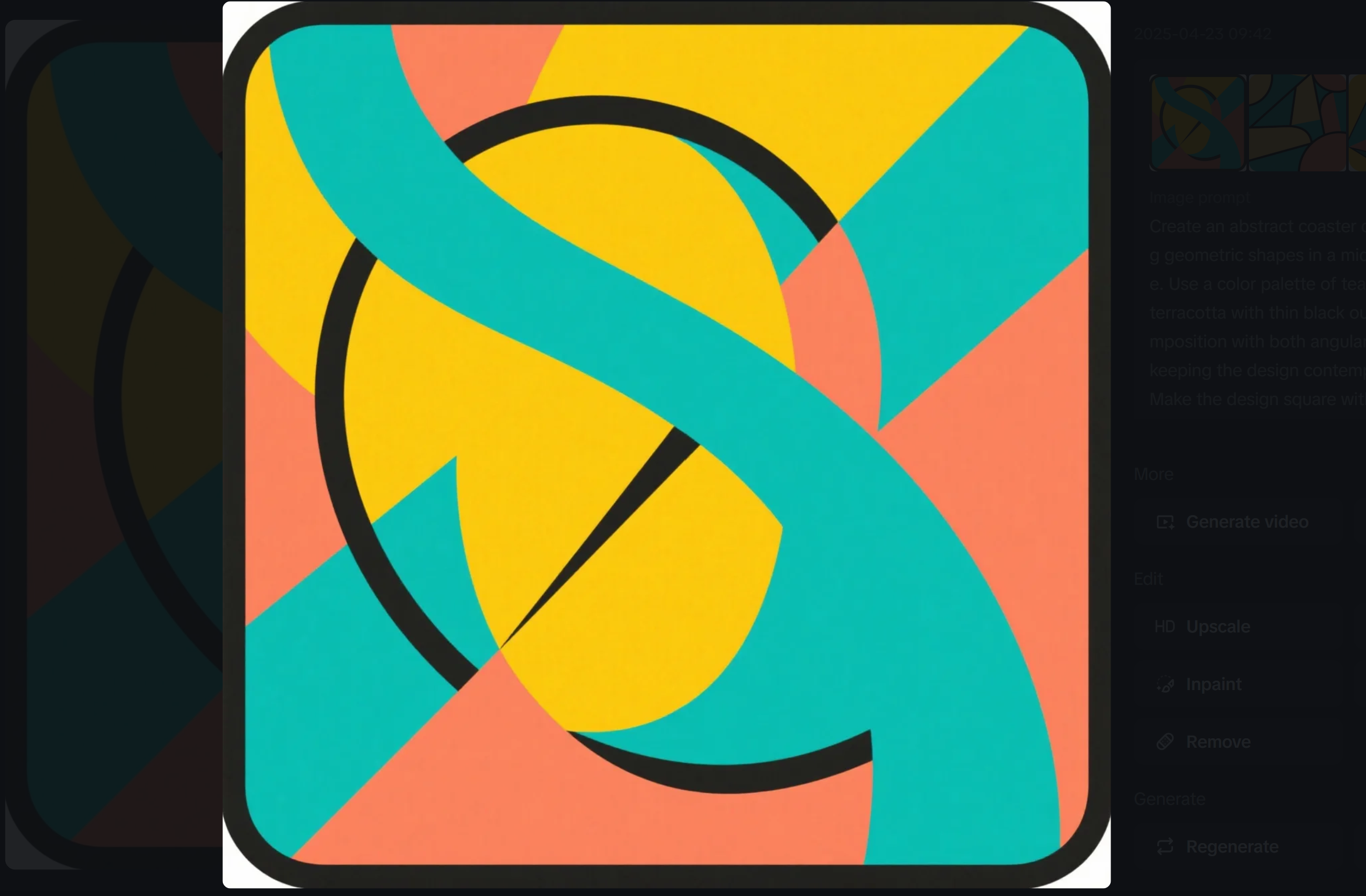 Abstract art coasters