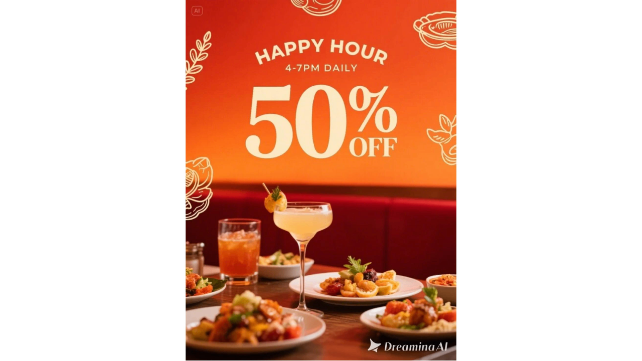 Poster waktu istimewa restoran