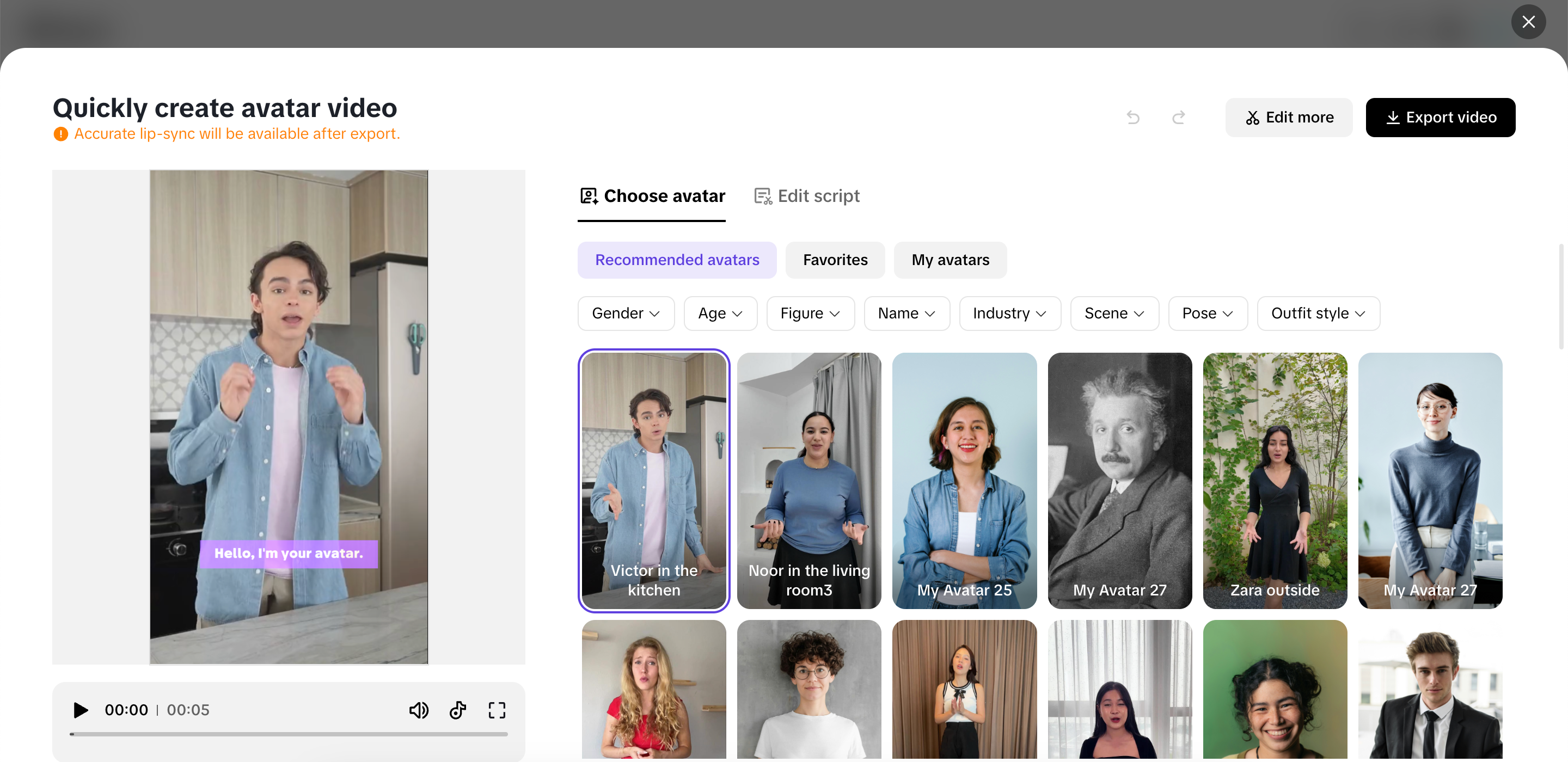 Lifelike marketing avatars