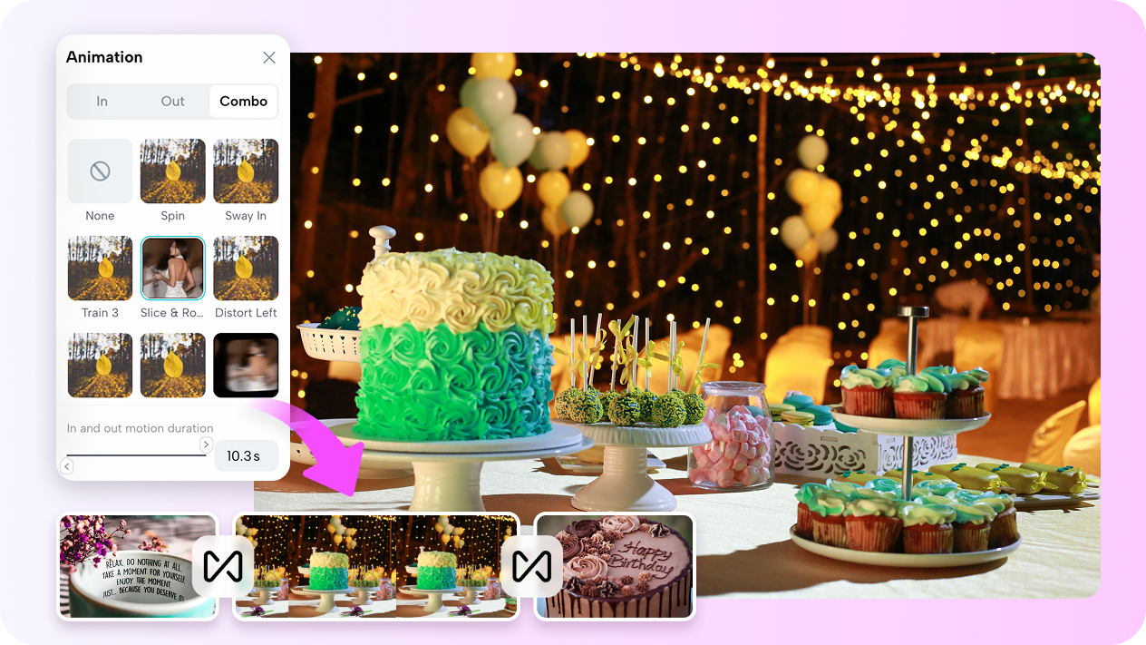 Customizable birthday video templates