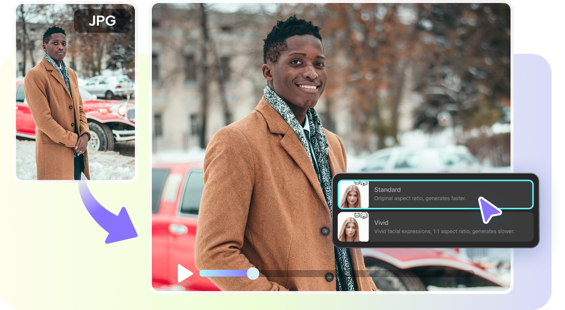 Use CapCut's AI talking photos tool for realistic, engaging Black Friday visuals