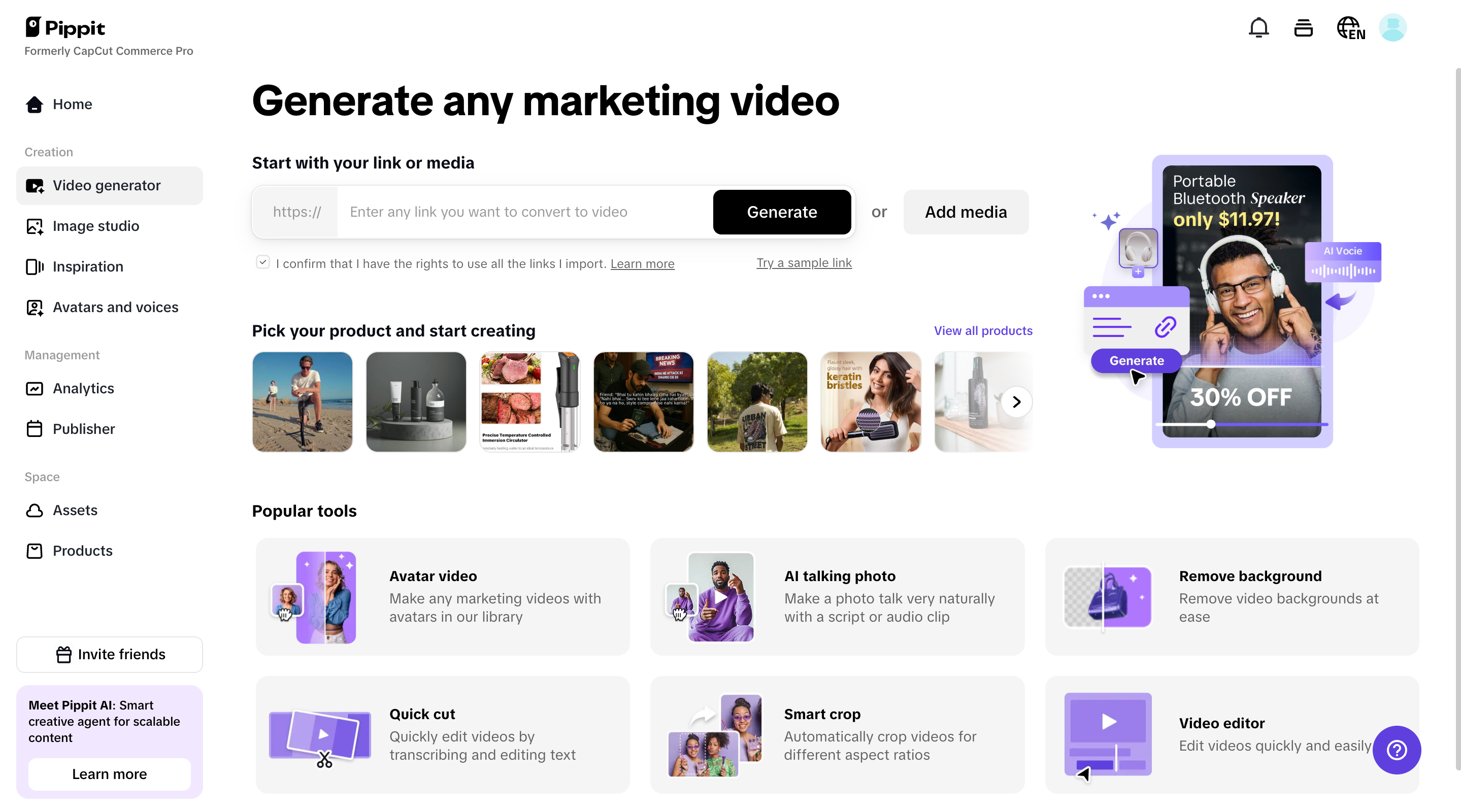 Link to video generation