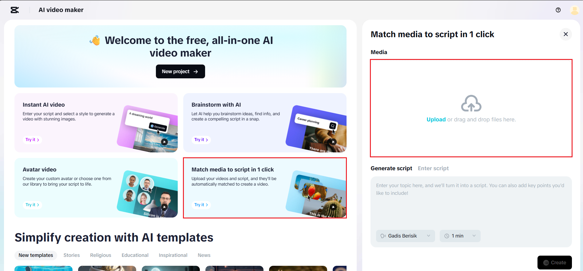 Upload your UGC content and media
