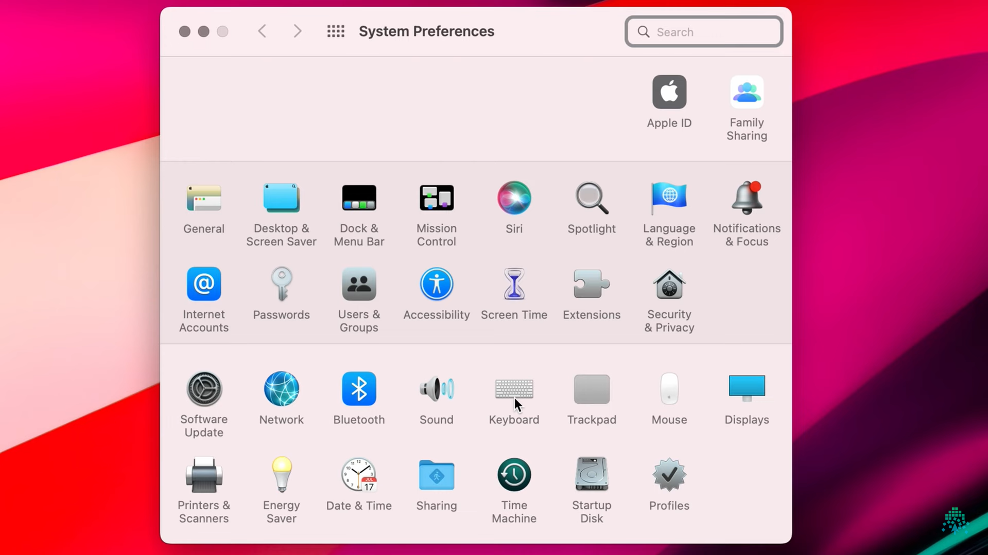 Ouverture des Préférences Système sur Mac