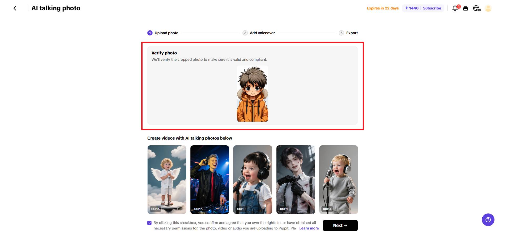 Complete the verification process