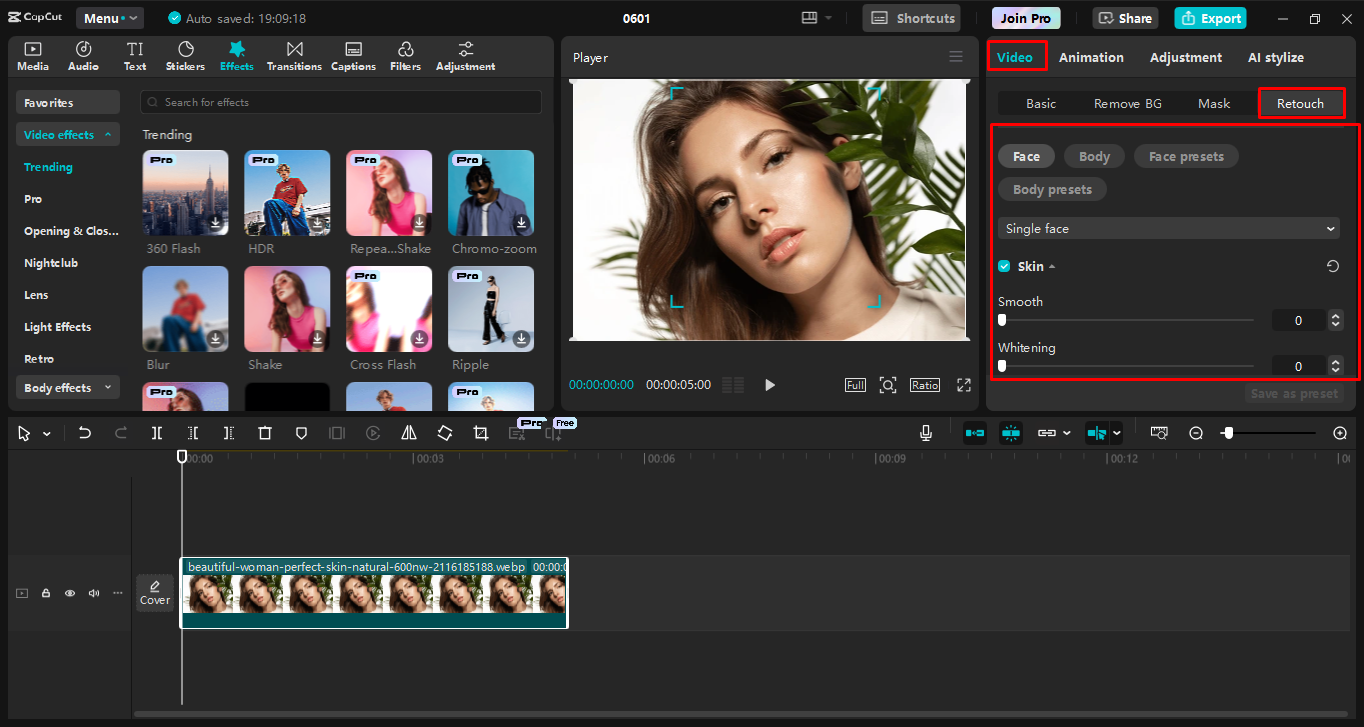 Edit photo in CapCut desktop video editor