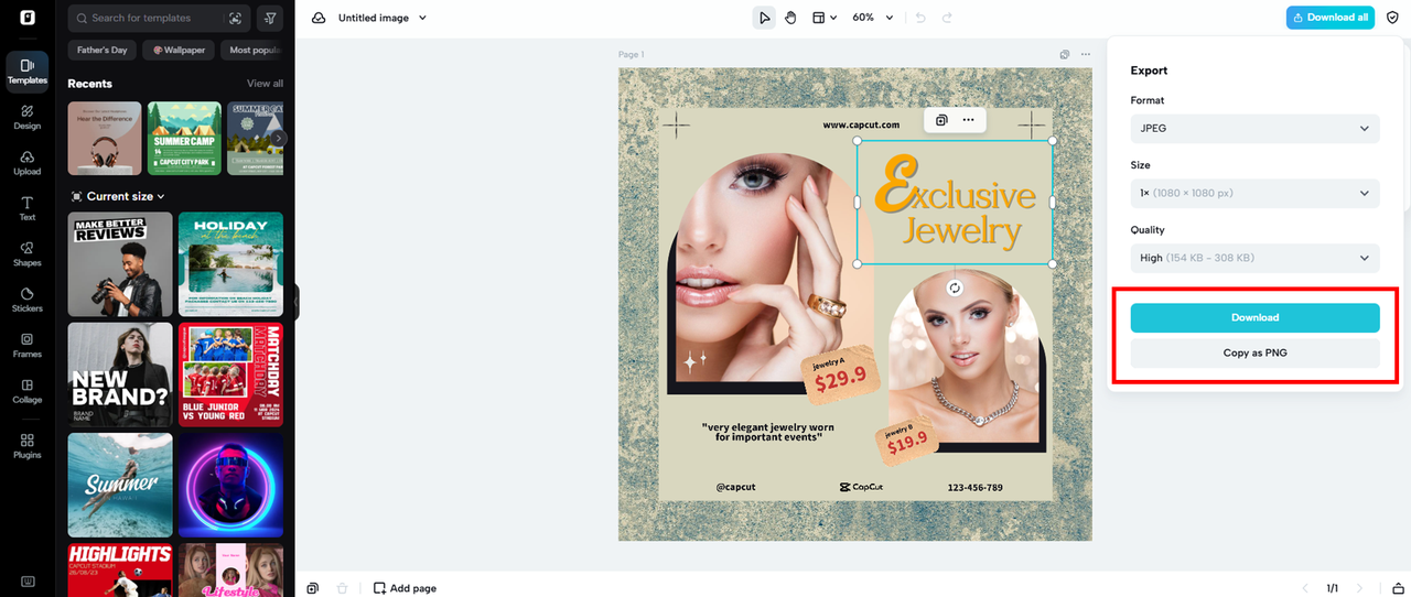 Finalize and export