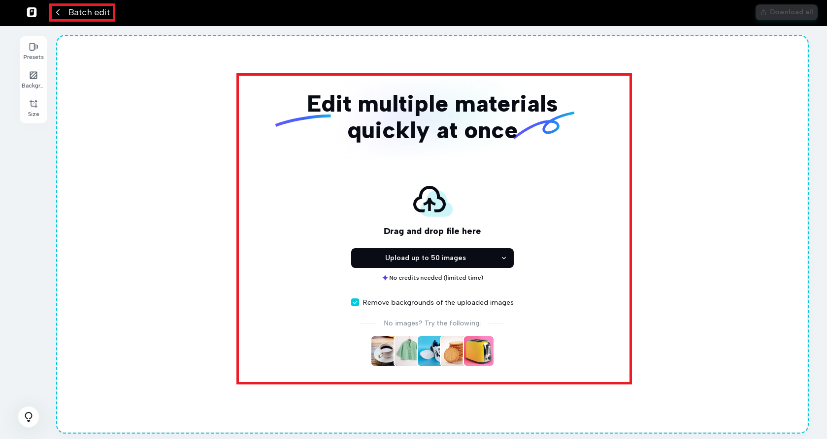 Batch image editing