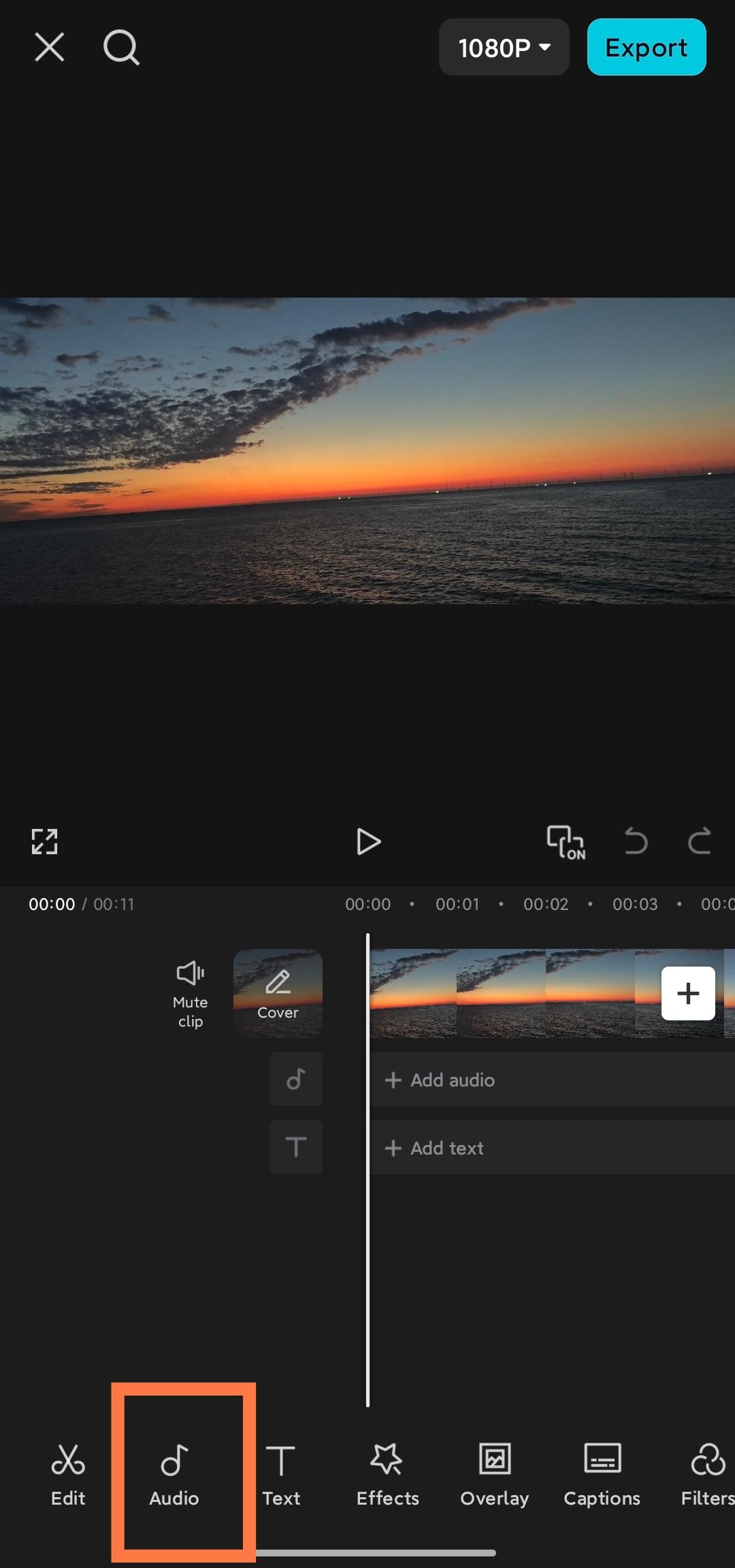 change the sound of your template on CapCut APP