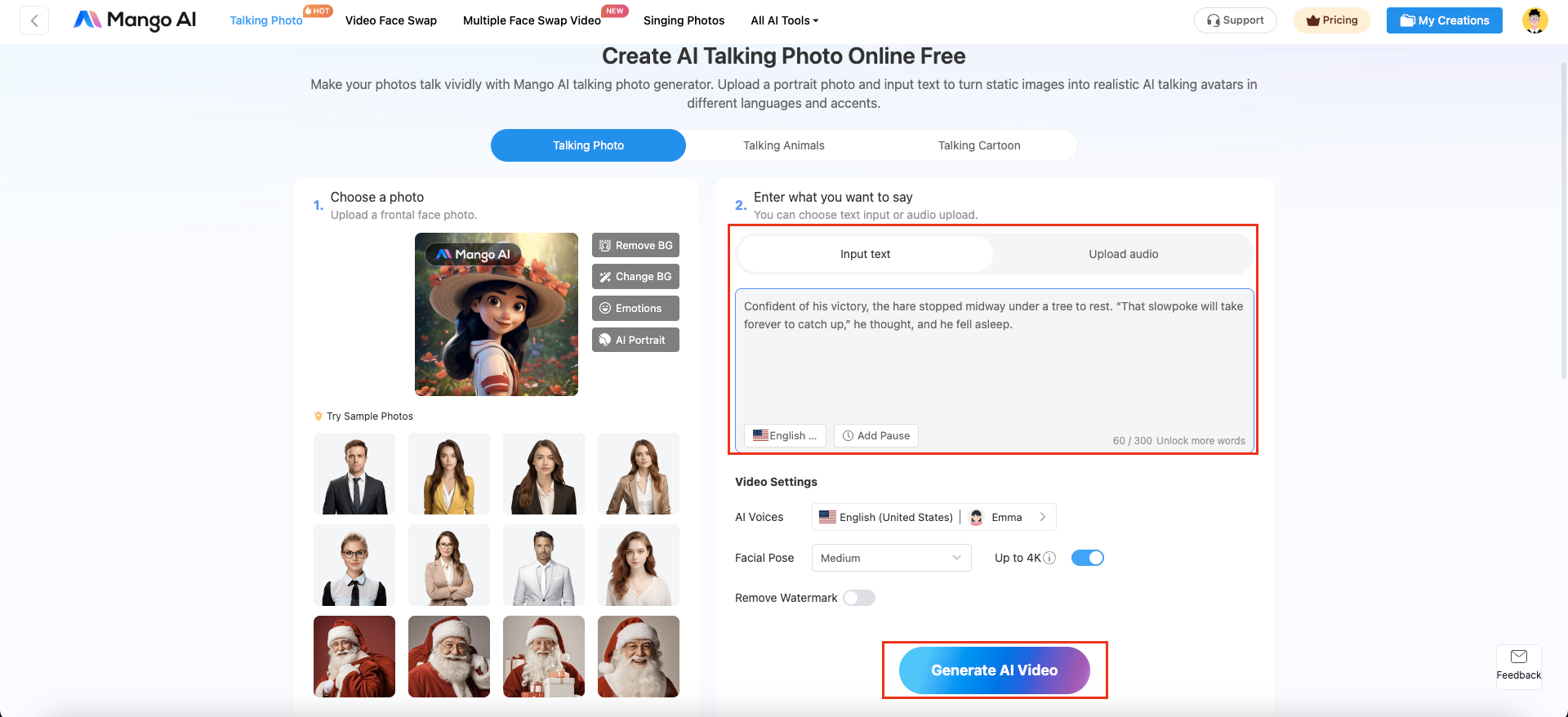 creare avatar cartone animato da foto gratis online