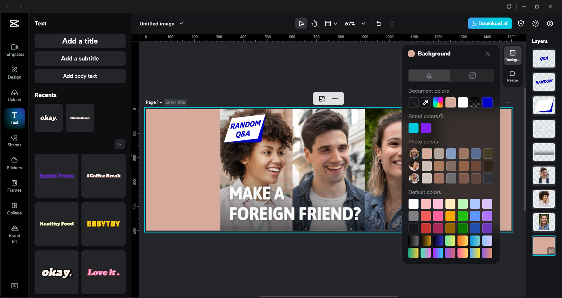 Interface of CapCut desktop video editor - an easy way to edit Twitter header pictures