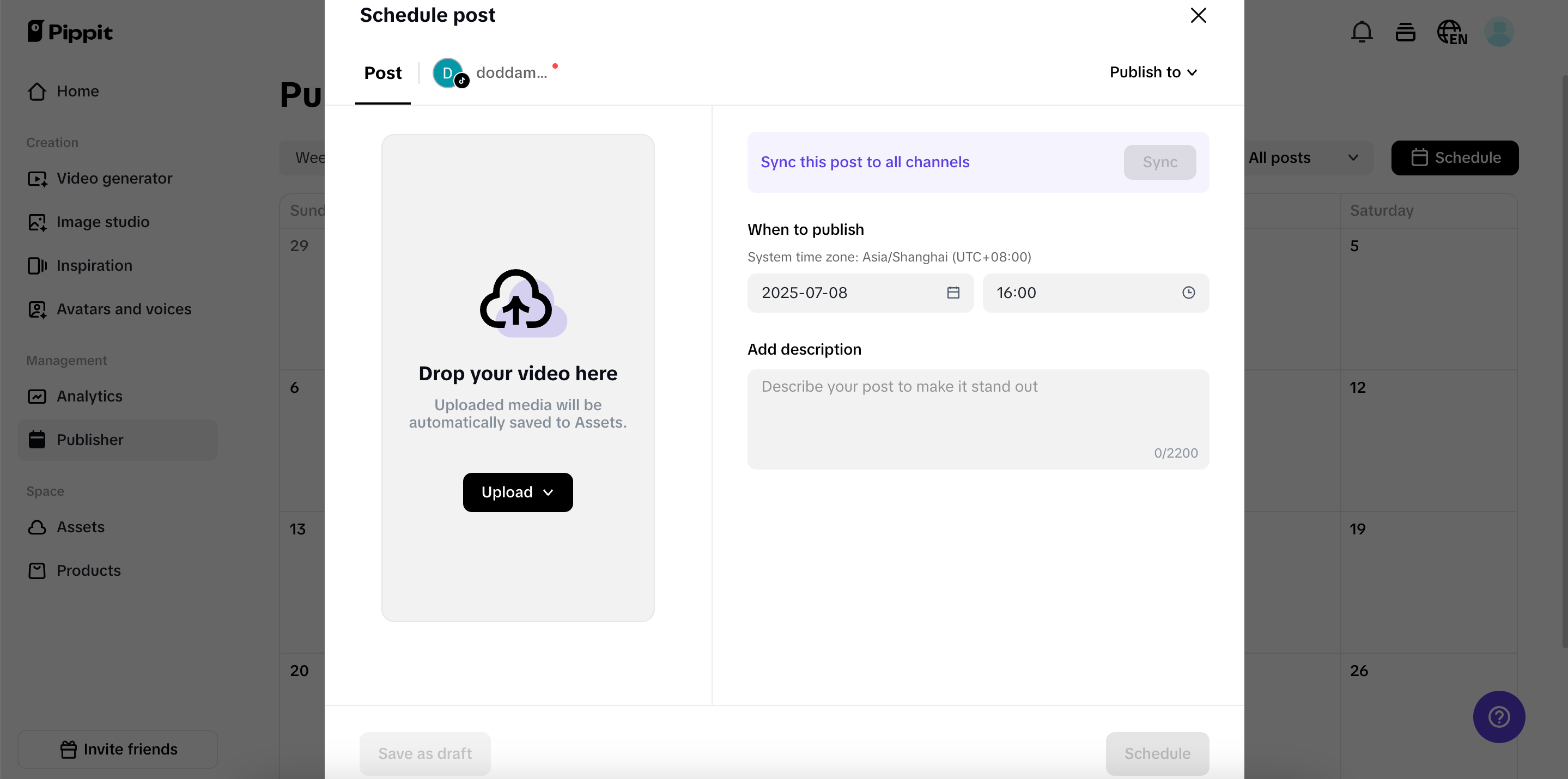 Schedule and post your content