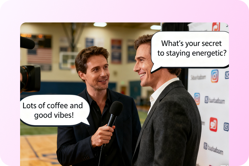 Engaging speech bubbles for posts