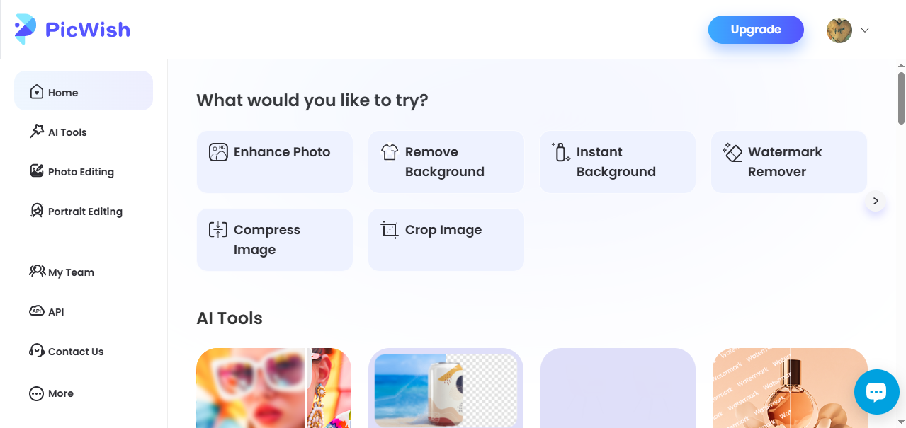 PicWish photo editor