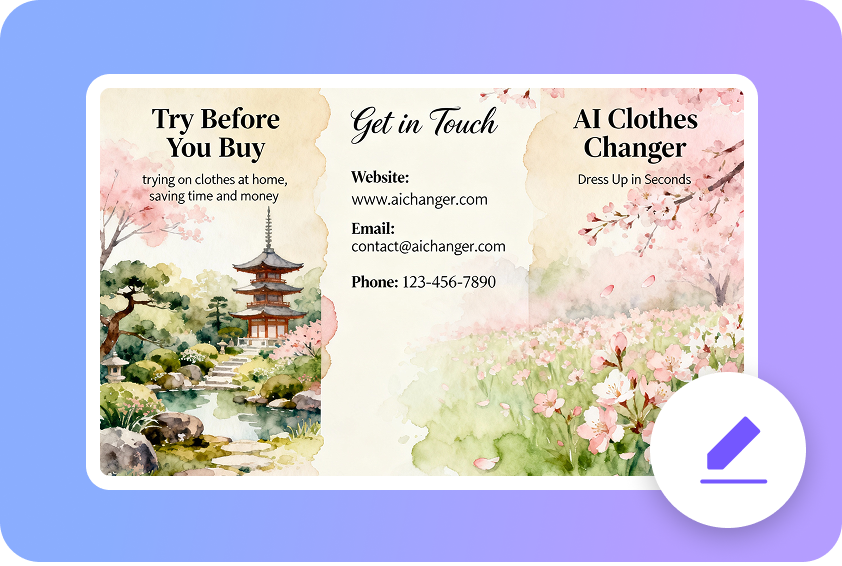 Edit brochure content instantly