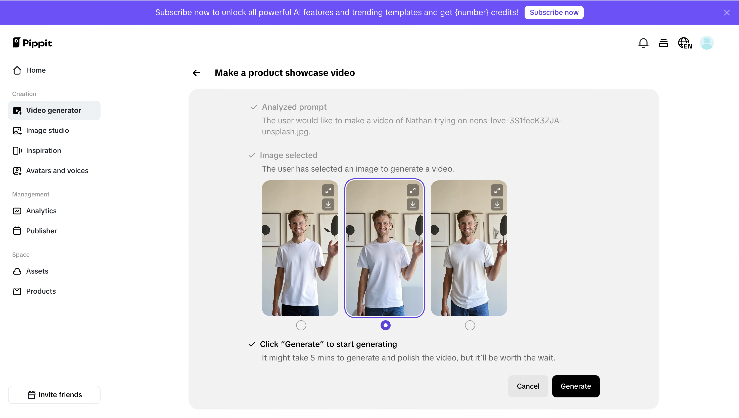 Prueba virtual inteligente