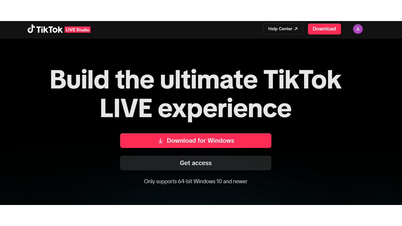 Download and install TikTok Live Studio