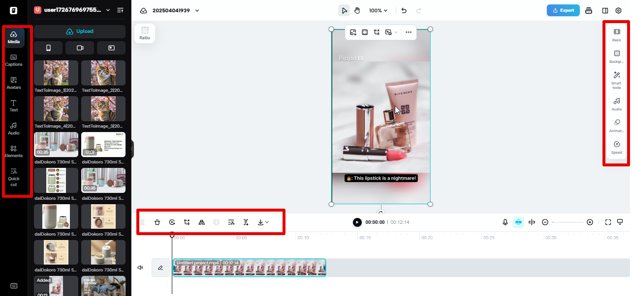 Pippit video editor