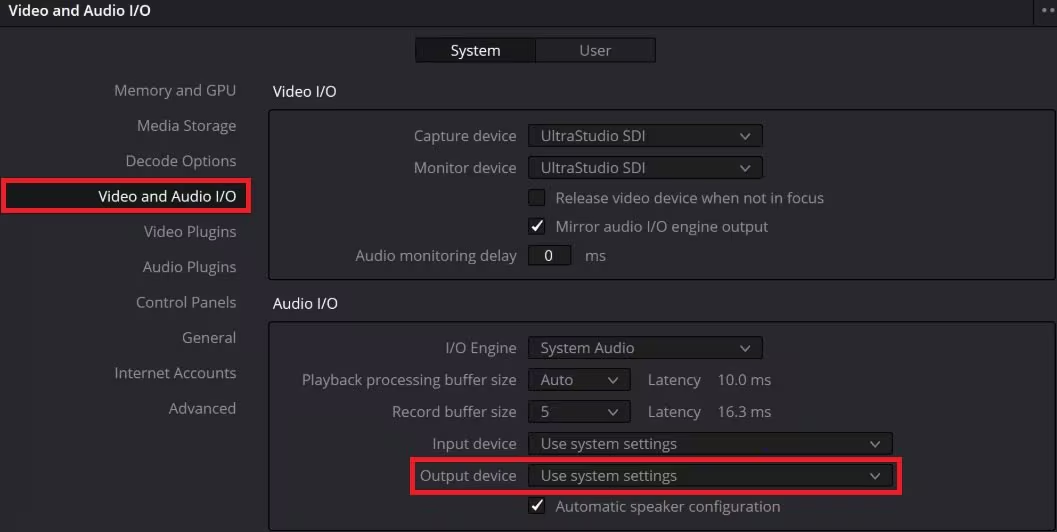 Verificando as configurações de áudio para resolver a falta de som no Davinci Resolve 18
