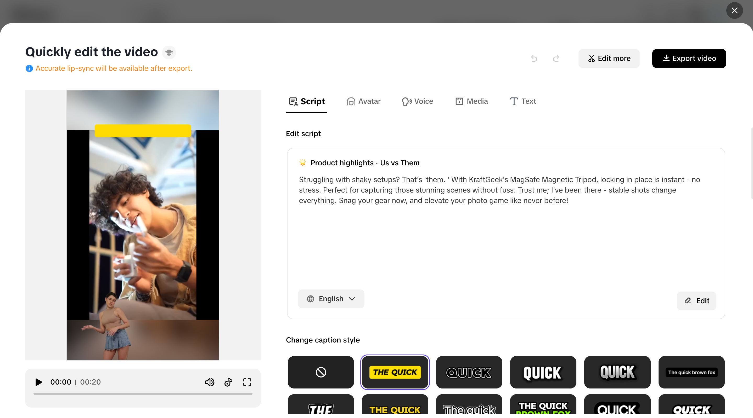 Upravte a vylepšete své video