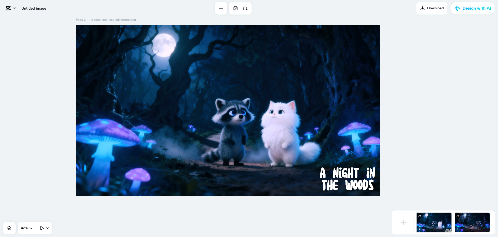 CapCut Web's AI design feature in action